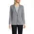 Women's Notch Collar One Button Sweater Blazer, Front