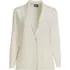 Women's Petite Notch Collar One Button Sweater Blazer, Front