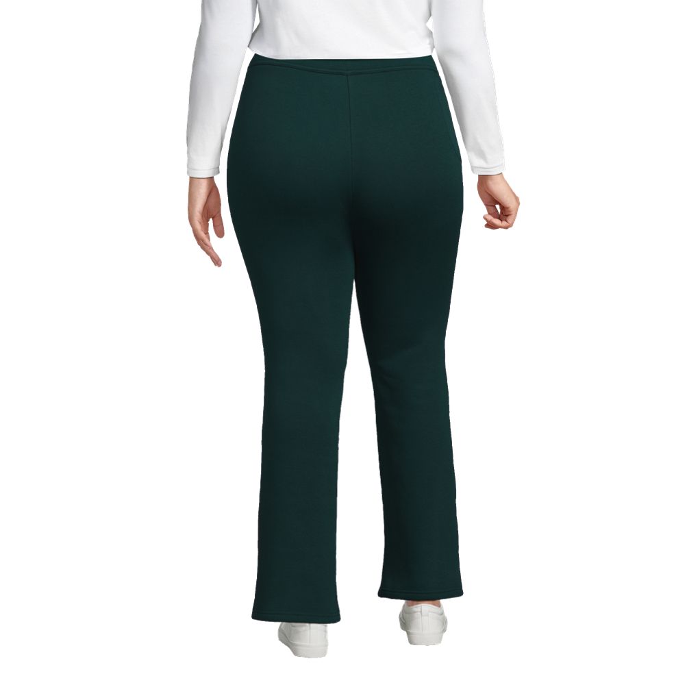 Women's Plus Size High Rise Serious Sweats Fleece Lined Pocket Bootcut  Pants