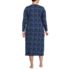 Women's Plus Size Cotton Long Sleeve Midcalf Nightgown, Back