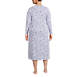 Women's Plus Size Cotton Long Sleeve Midcalf Nightgown, Back