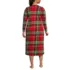 Women's Plus Size Cotton Long Sleeve Midcalf Nightgown, Back
