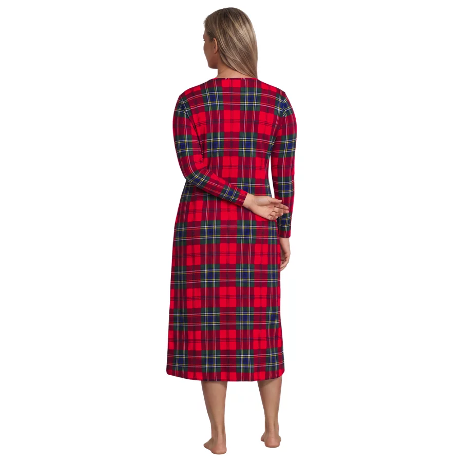 Women's Cotton Long Sleeve Midcalf Nightgown view 5