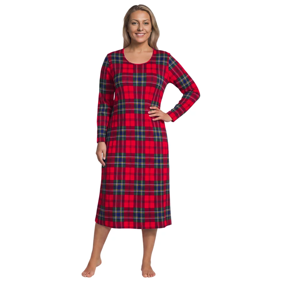 Women's Cotton Long Sleeve Midcalf Nightgown view 6