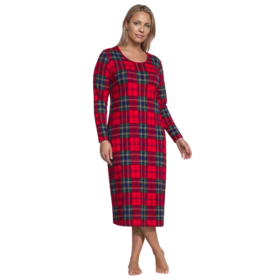 Women's Cotton Long Sleeve Midcalf Nightgown view 7