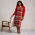 Women's Plus Size Cotton Long Sleeve Midcalf Nightgown, alternative image