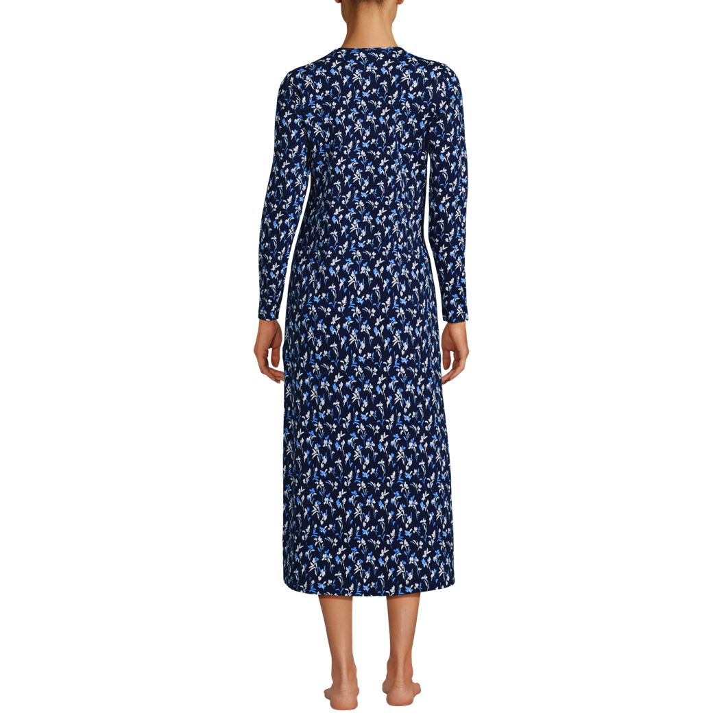 Women's Cotton Long Sleeve Midcalf Nightgown