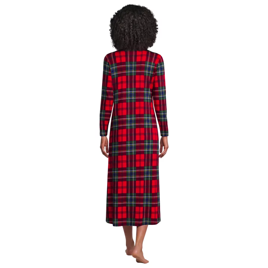 Women's Cotton Long Sleeve Midcalf Nightgown