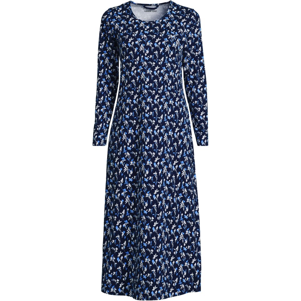 Women's Cotton Long Sleeve Midcalf Nightgown