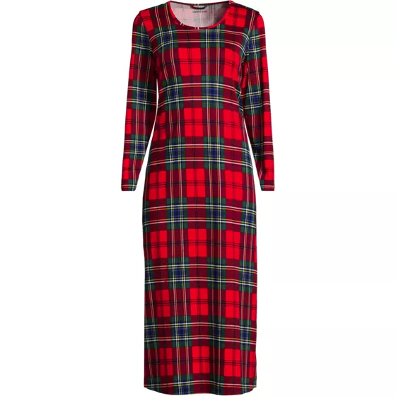 Women's Cotton Long Sleeve Midcalf Nightgown - primary