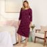 Women's Cotton Long Sleeve Midcalf Nightgown, alternative image