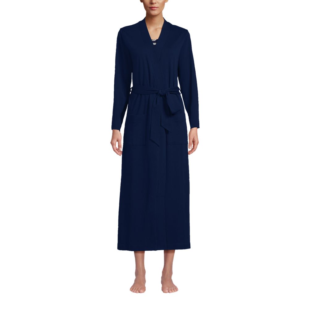 Women's Cotton Long Sleeve Midcalf Robe