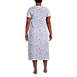 Women's Plus Size Cotton Short Sleeve Midcalf Nightgown, Back