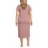 Women's Plus Size Cotton Short Sleeve Midcalf Nightgown, Back