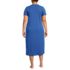 Women's Plus Size Cotton Short Sleeve Midcalf Nightgown, Back