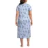 Women's Plus Size Cotton Short Sleeve Midcalf Nightgown, Back