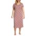 Women's Plus Size Cotton Short Sleeve Midcalf Nightgown, Front
