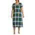 Women's Plus Size Cotton Short Sleeve Midcalf Nightgown, Front
