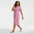 Women's Plus Size Cotton Short Sleeve Midcalf Nightgown, alternative image