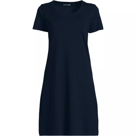 Women's Plus Size Cotton Short Sleeve Knee Length Nightgown - primary