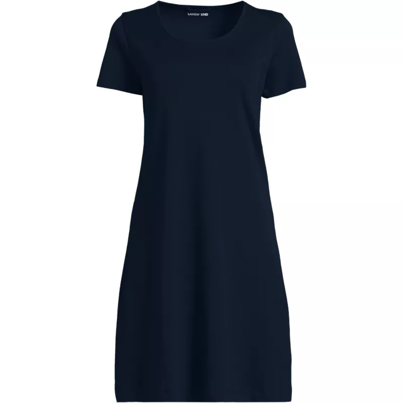 Women's Plus Size Cotton Short Sleeve Knee Length Nightgown, Front
