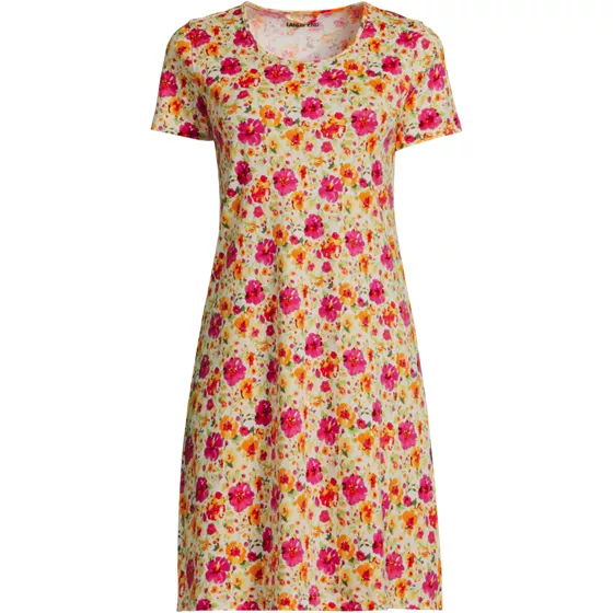 Women's Cotton Short Sleeve Knee Length Nightgown - primary