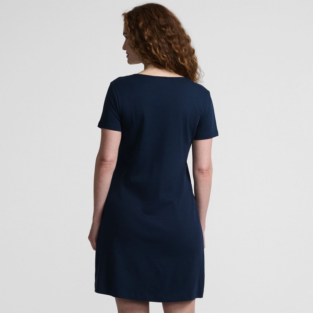 knee length night dress Women's Cotton Short Sleeve Nightgown mix