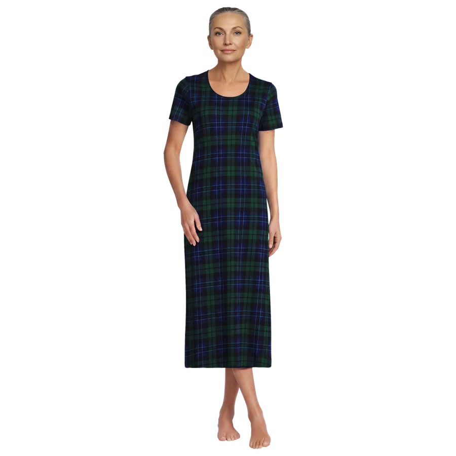 Women's Cotton Short Sleeve Midcalf Nightgown view 5