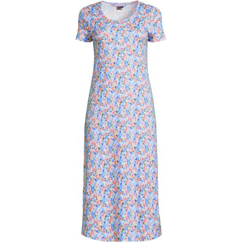 Women's Cotton Short Sleeve Midcalf Nightgown, Front