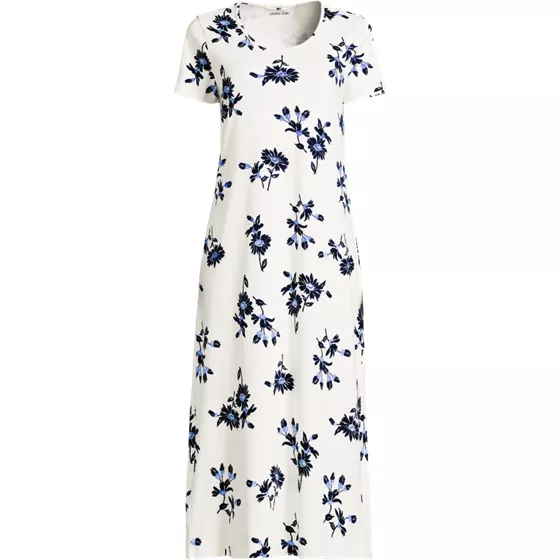 Women's Cotton Short Sleeve Midcalf Nightgown - primary