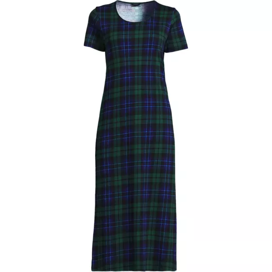 Women's Cotton Short Sleeve Midcalf Nightgown - primary