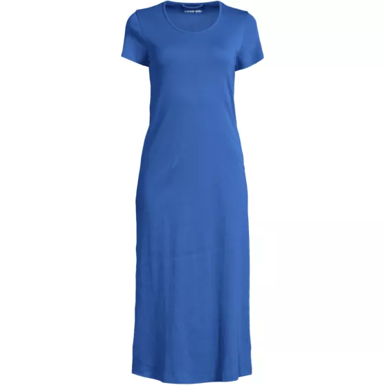 Women's Cotton Short Sleeve Midcalf Nightgown - primary