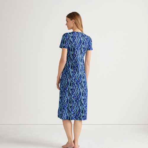 Women's Cotton Short Sleeve Midcalf Nightgown, Back