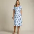 Women's Cotton Short Sleeve Midcalf Nightgown, Front