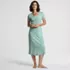 Women's Cotton Short Sleeve Midcalf Nightgown, Front