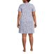 Women's Plus Size Cotton Short Sleeve Knee Length Nightgown, Back