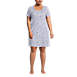 Women's Plus Size Cotton Short Sleeve Knee Length Nightgown, Front