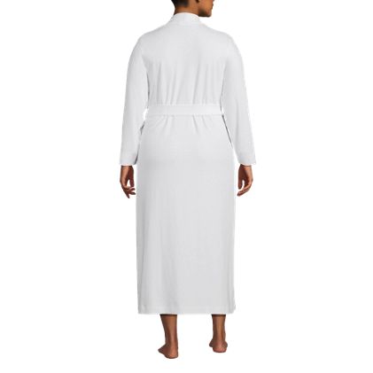 Women's Plus Size Cotton Long Sleeve Midcalf Robe - image 1