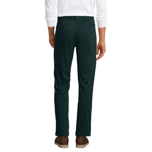 Men's Comfort Waist Stretch Flannel Lined Knockabout Chino Pants, Back
