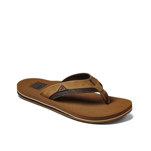 Leather Flip Flops with Memory Foam