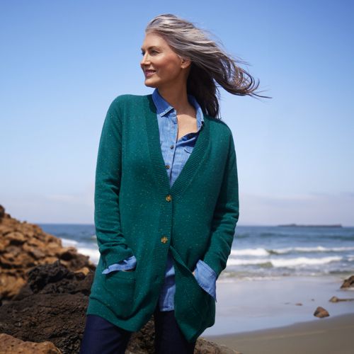 Lands end shop cashmere cardigans