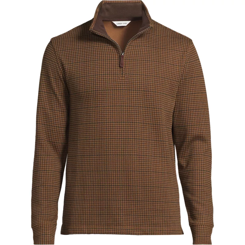 Men's Bedford Rib Casual Quarter Zip Pullover Sweater, Front