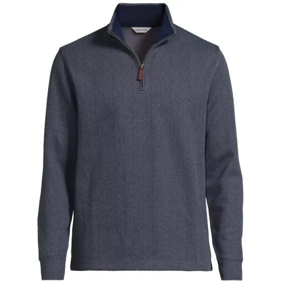 Men's Bedford Rib Casual Quarter Zip Pullover Sweater - primary