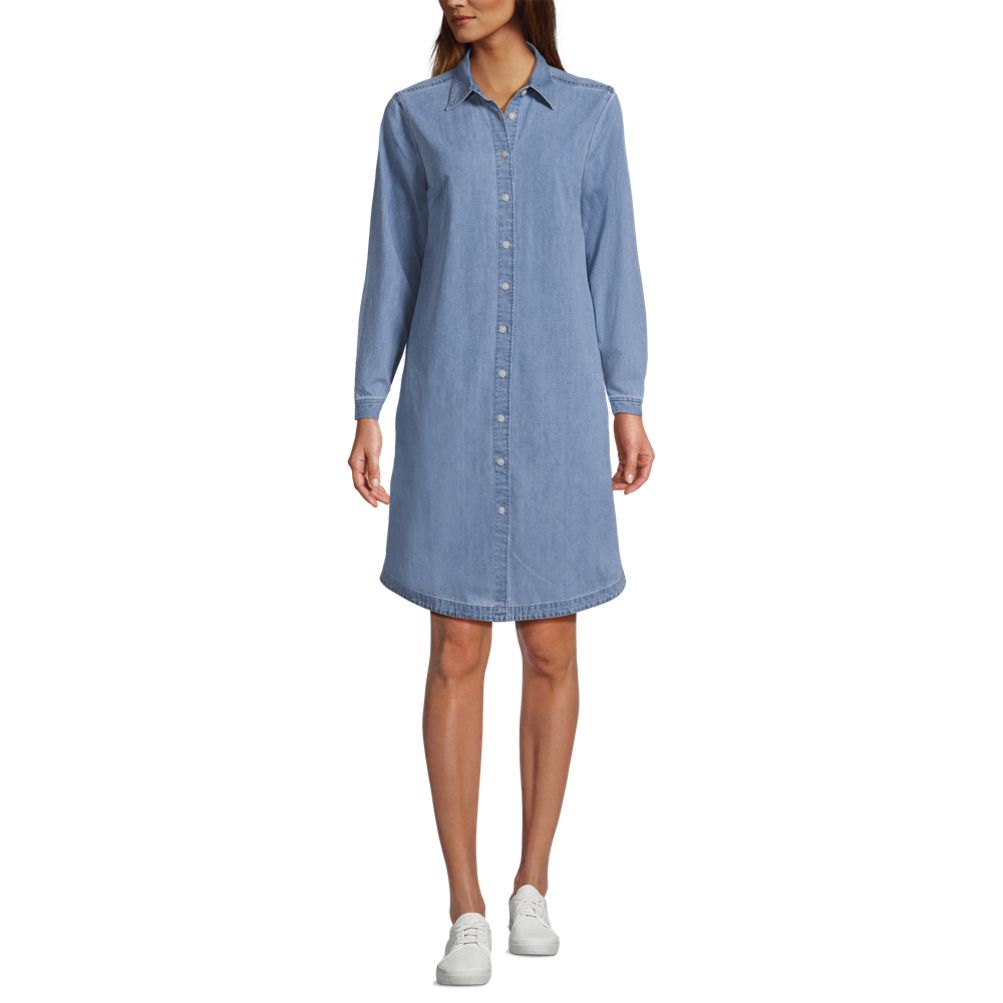 Chambray button down dress online