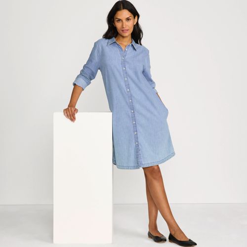 CLEARANCE Linen Dresses for Women Short Sleeve Dresses Cotton Dress Women  Summer Fashion Crewneck Solid Loose Dresses Women Waist Mid-Length Skirt  And Dress Light Blue 