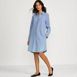 Women's Chambray Button Front Dress, Front