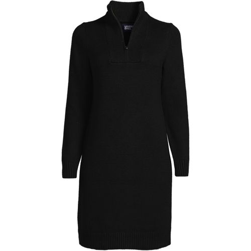 Robe pull col montant zipp femme stature standard lands end