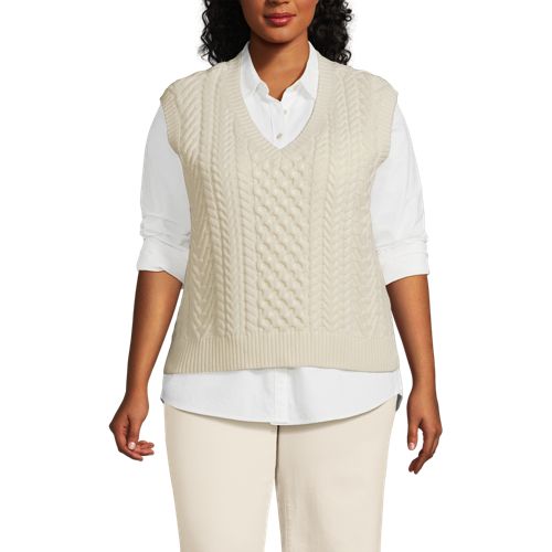 Women's Cable Vest Sweater - image 4