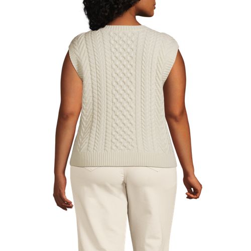 Women's Cable Vest Sweater - image 3