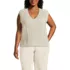 Women's Plus Size Cable Vest Sweater, Front